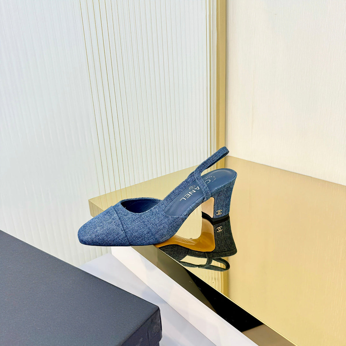 CC 26 Slingback High Heel 6.5cm Blue Denim 714021