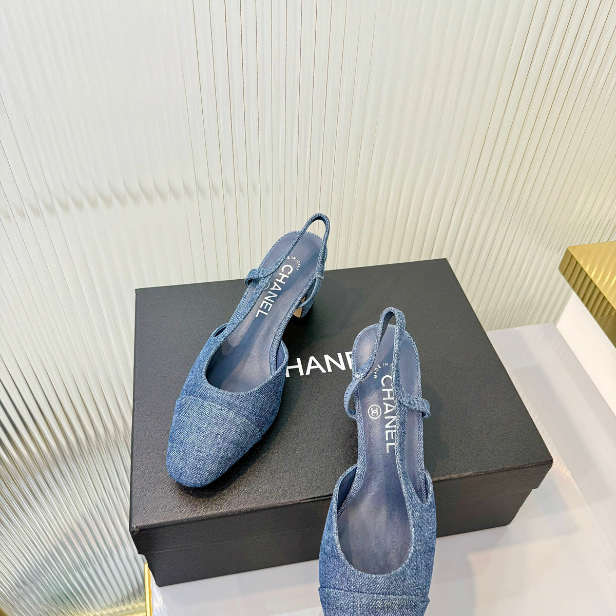 CC 26 Slingback High Heel 6.5cm Blue Denim 714021