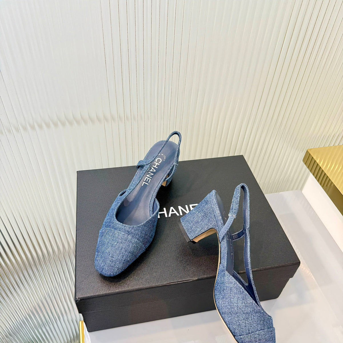 CC 26 Slingback High Heel 6.5cm Blue Denim 714021